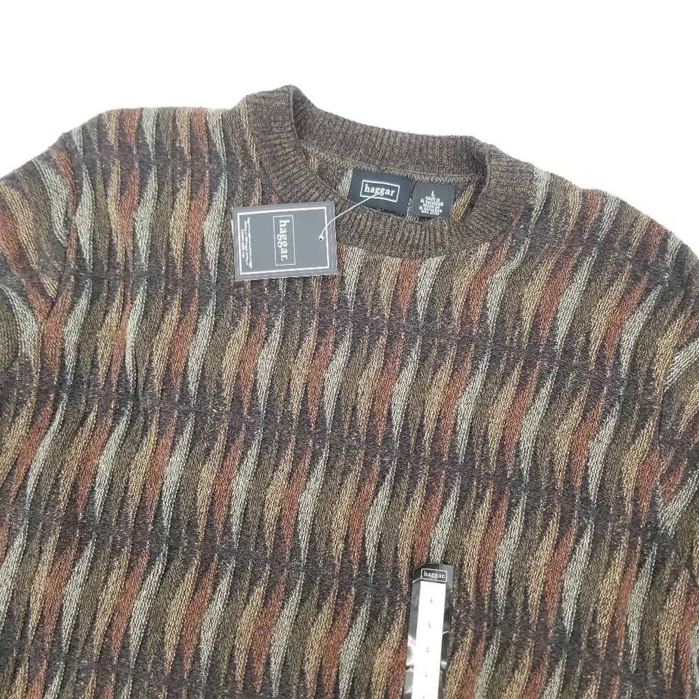 NWT Haggar Mens Crew Neck Sweater L
